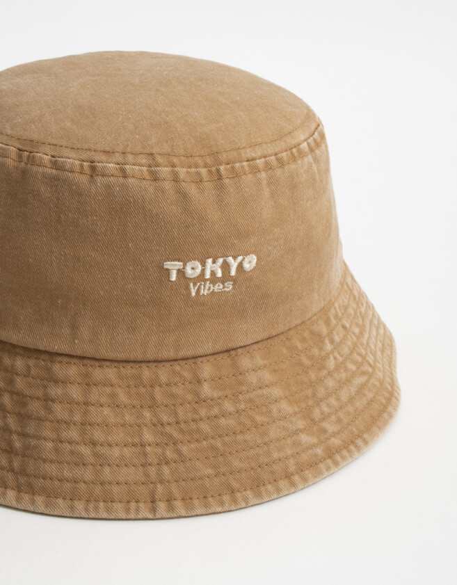 Sombreros Piluso Canvas Efecto Lavado - Marron Beige