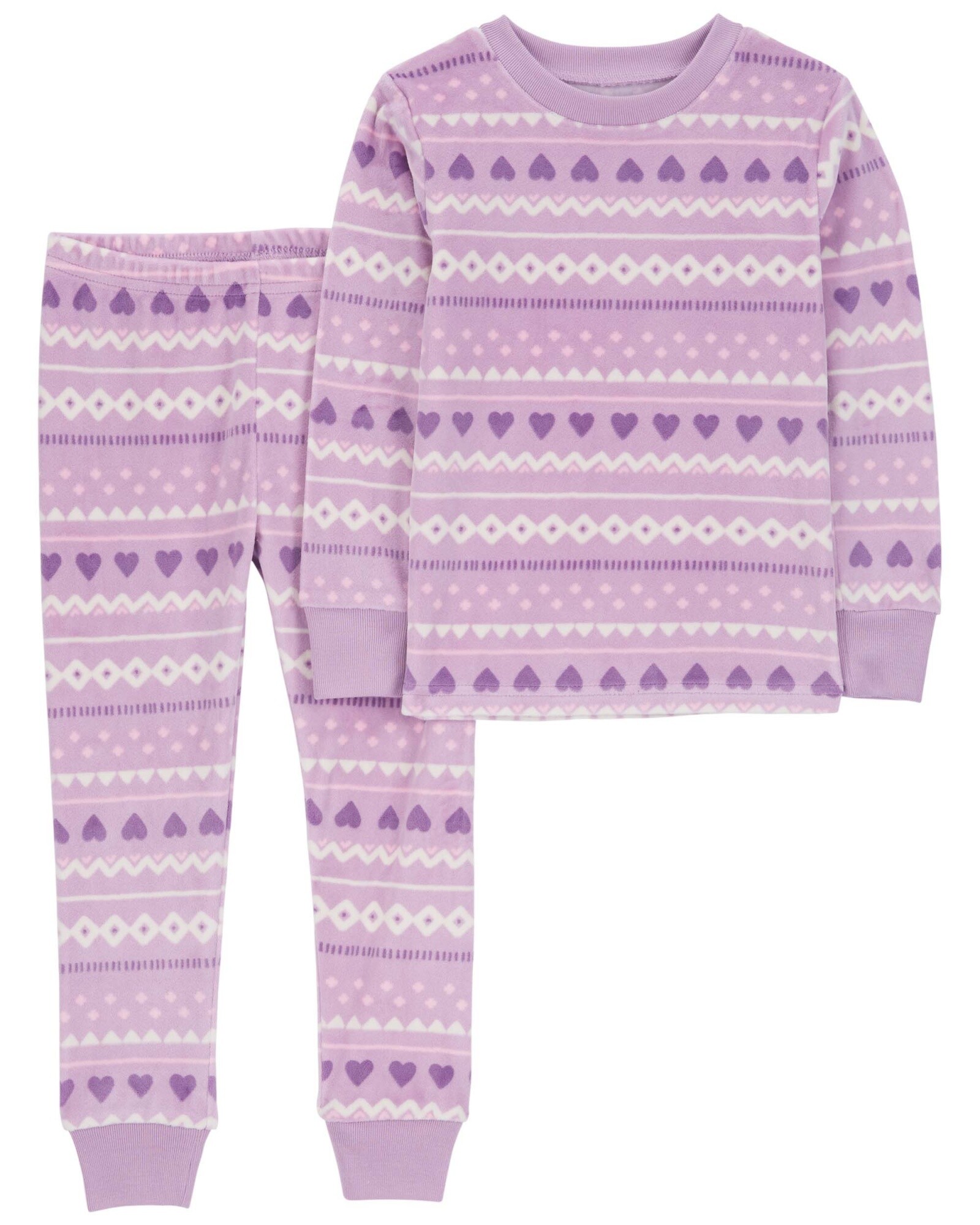 Pijama dos piezas de micropolar, pantalón y remera manga larga, púrpura Pijama dos piezas de micropolar, pantalón y remera manga larga, púrpura