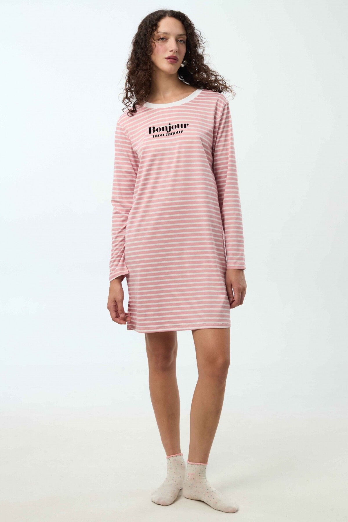 Camisón Andy Blanco/Rosa