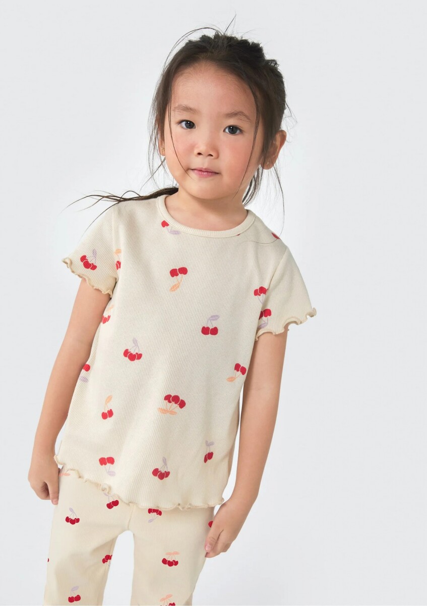 BLUSA INFANTIL ESTAMPADA - BEIGE 