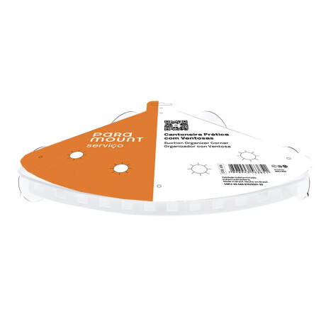 Organizador Esquinero c/Ventosa Práctica Ducha Baño Plástico Blanco