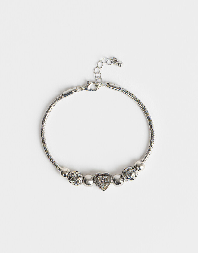 Pulseras Flexibles Con corazón Pulsera Flexible Con Corazón - Plateado