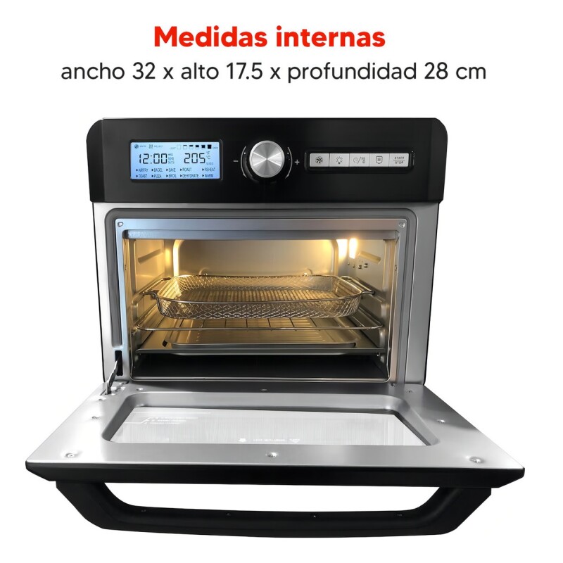 Horno de mesa eléctrico Enxuta HENXMF01 18L negro Horno De Mesa Eléctrico Enxuta Henxmf01 18l Negro