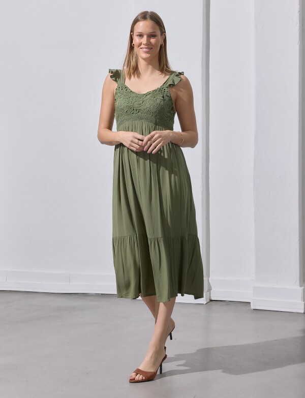 Vestido Midi Det Cro OLIVA