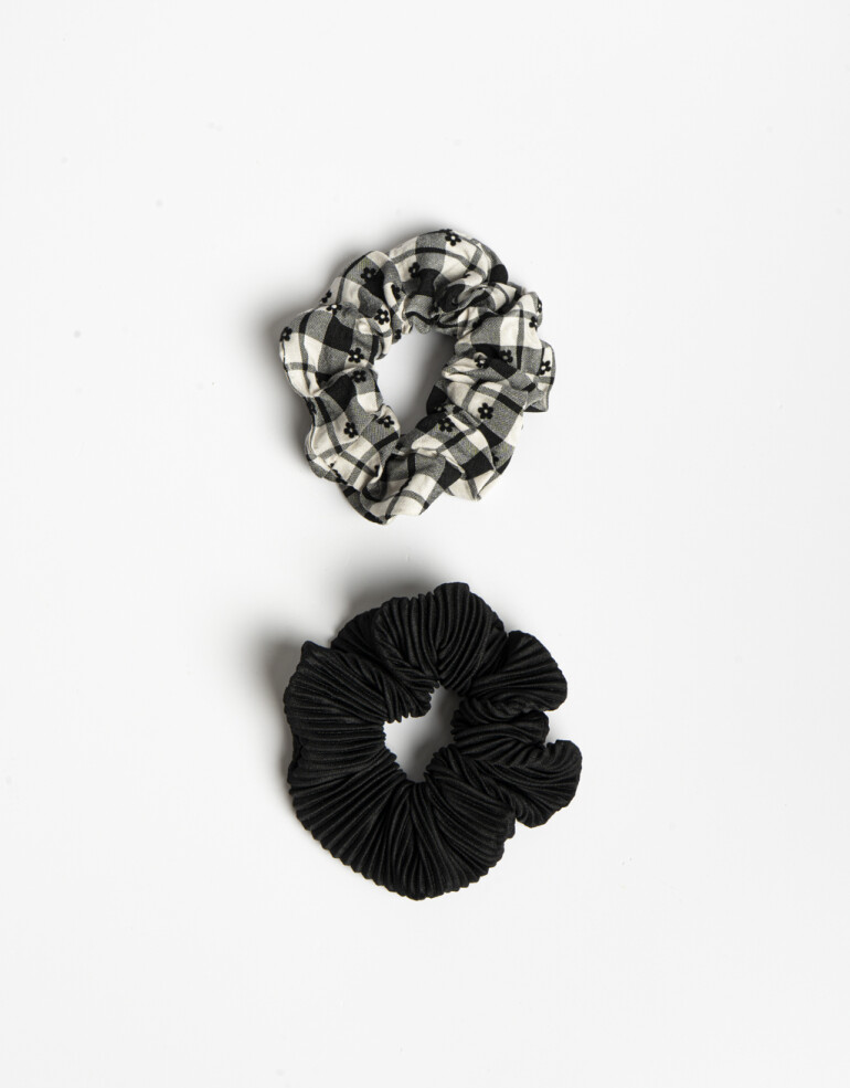 Skunzies Estampados Set De Scrunchies - Estampado Geometrico