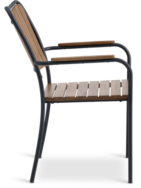 Silla apilable BASTRUP madera dura/negro Silla apilable BASTRUP madera dura/negro