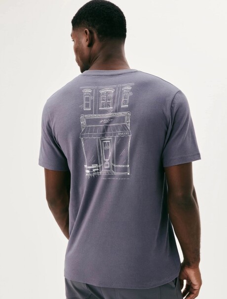 CAMISETA CON ESTAMPA MODELO REGULAR GRIS