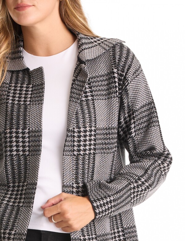 Cardigan Largo Gales NEGRO/GRIS