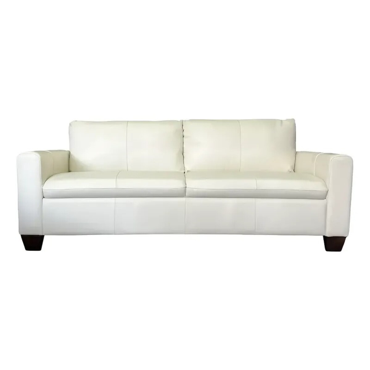 SOFA 100% CUERO - MODELO BLANC - 3 CUERPOS - BLANCO OPACO - MERCADERIA CON DETALLES - 