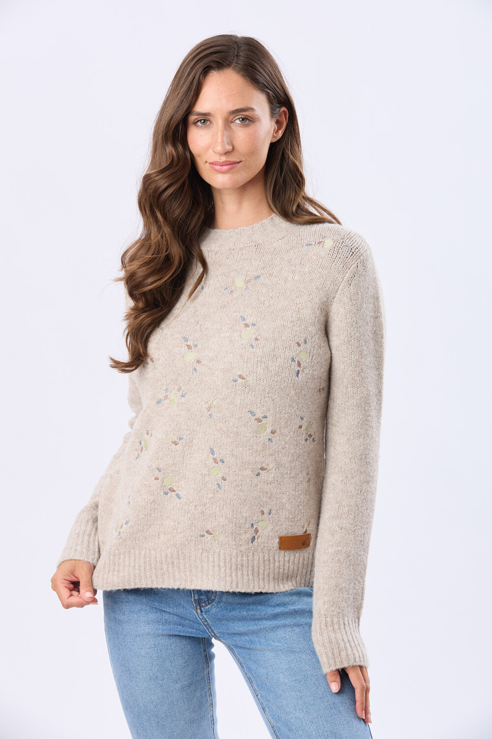 BUZO BORDADO Tostado