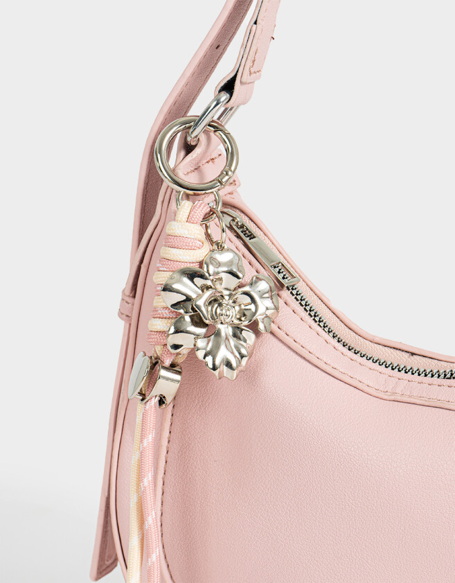 Bandoleras Bandolera Con Charm - Rosa Metalizado