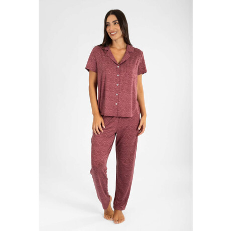 Pijama yummy melange americano mc Bordeaux