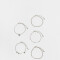 Pulseras Flexibles Sets Multi Cadenas Pulseras Flexibles Sets De Metal - Plateado