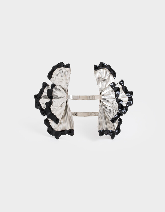 Brazaletes Flores Brazalete Con Flores - Plateado