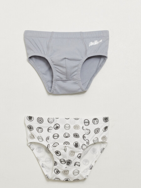 Pack x2 slip Escudos Avenger Blanco