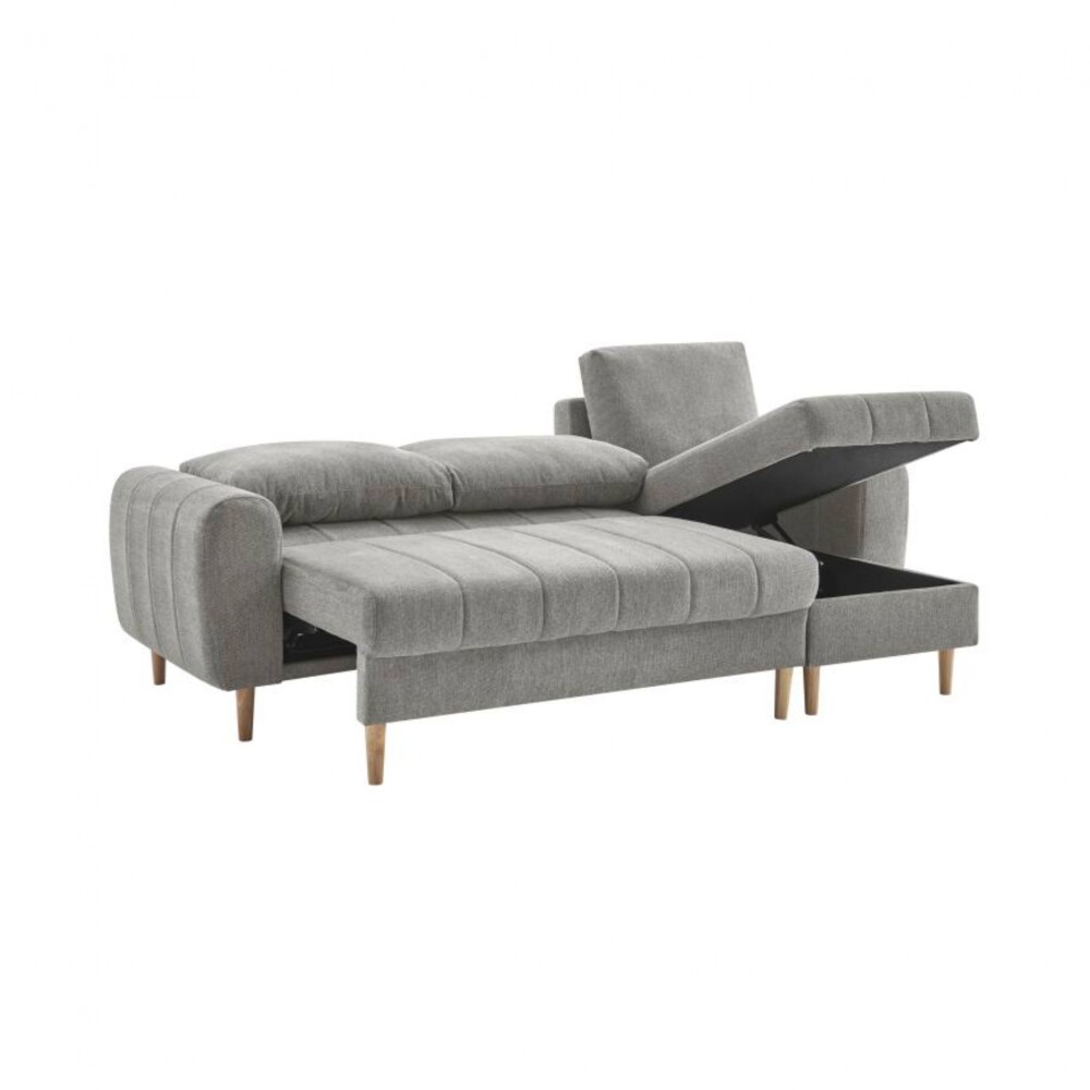 Sillón Esquinero con Baúles amplios - Amo Gris Claro