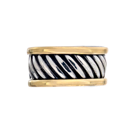 Anillo de plata 925 y double en oro 18 ktes. Anillo de plata 925 y double en oro 18 ktes.