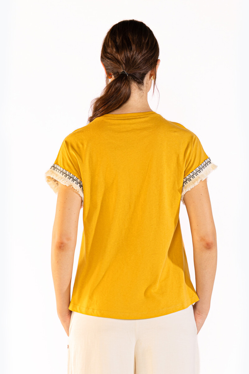 FRINGES TEE Camel