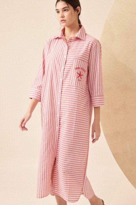 VESTIDO CAMISERO SAILOR ROSA