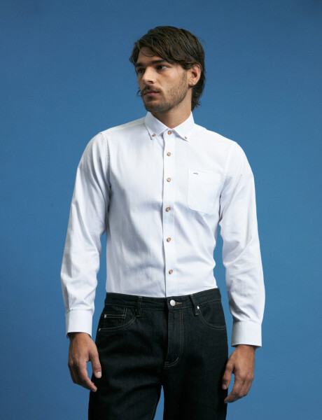 012487 CAMISA HARRINGTON LABEL Blanco