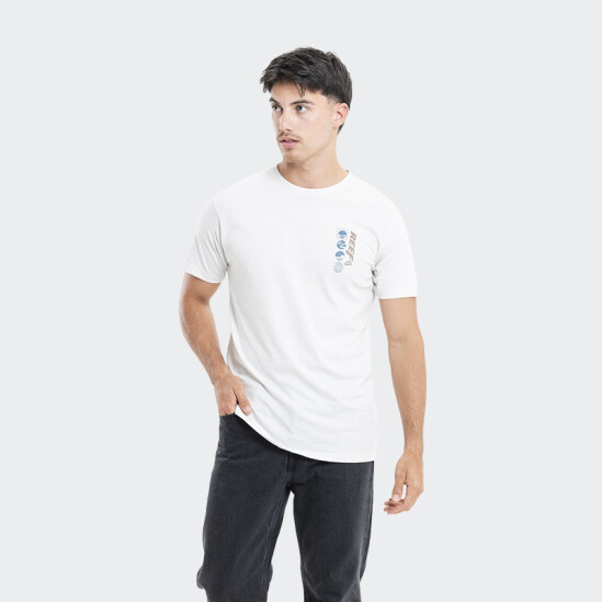 Remera Reef Regular Fit Printed Blanco