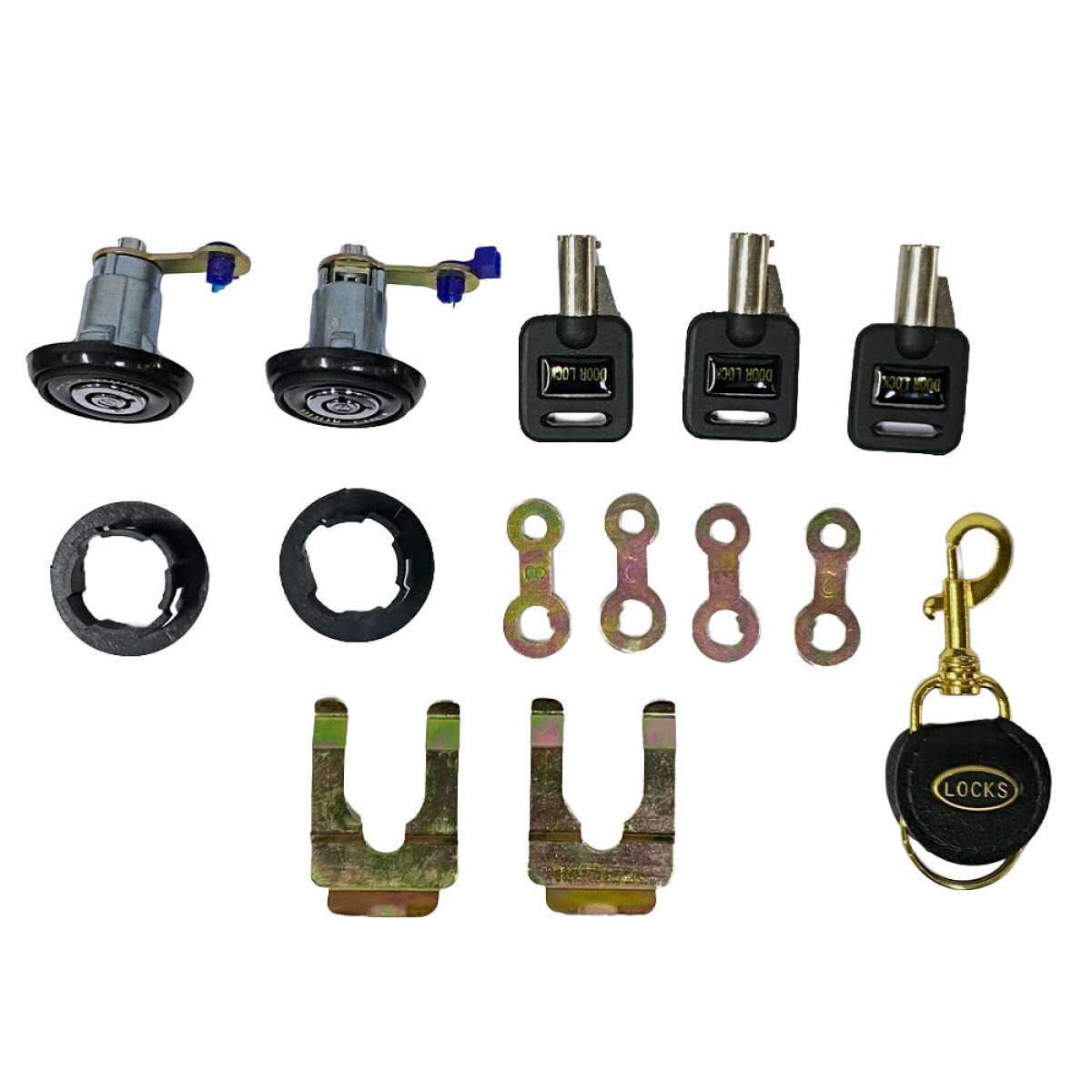 CERRADURAS Y PARTES - KIT 2 CILINDROS DE PUERTA UNIVERSAL CON LLAVE - 