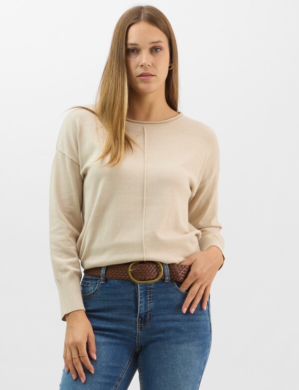 Buzo Pespunte BEIGE