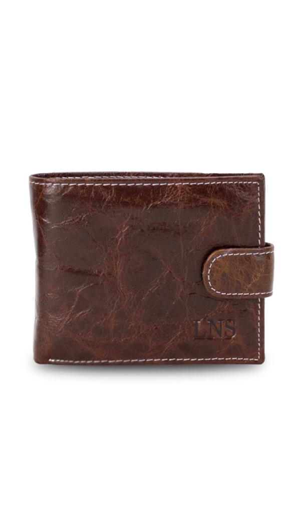 BILLETERA CUERO VULCANO WHISKY