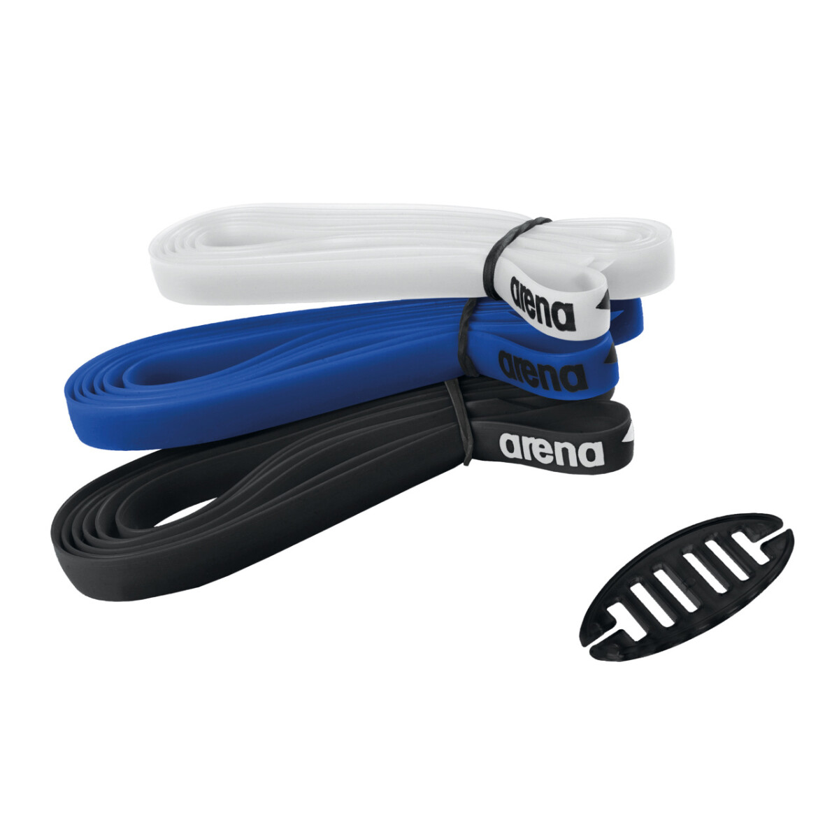 Pack 3 Correas Para Lentes De Natación Arena Cobra Series Silicone Strap Kit - Negro, Blanco y Azul 