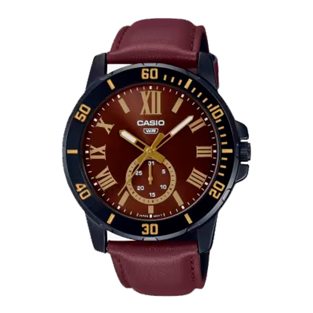 Reloj Casio para Hombre con malla de cuero MTP-VD200BL-5BUDF 