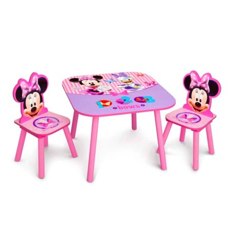 Juego de Mesa y Sillas Disney Diseño Minnie Mouse