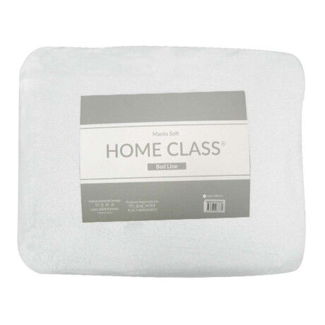 Frazada Flannel 2 Plazas Home Class 200 x 240 cm Blanco