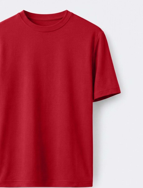 CAMISETA BÁSICA UNISSEX REGULAR WORLD ROJO