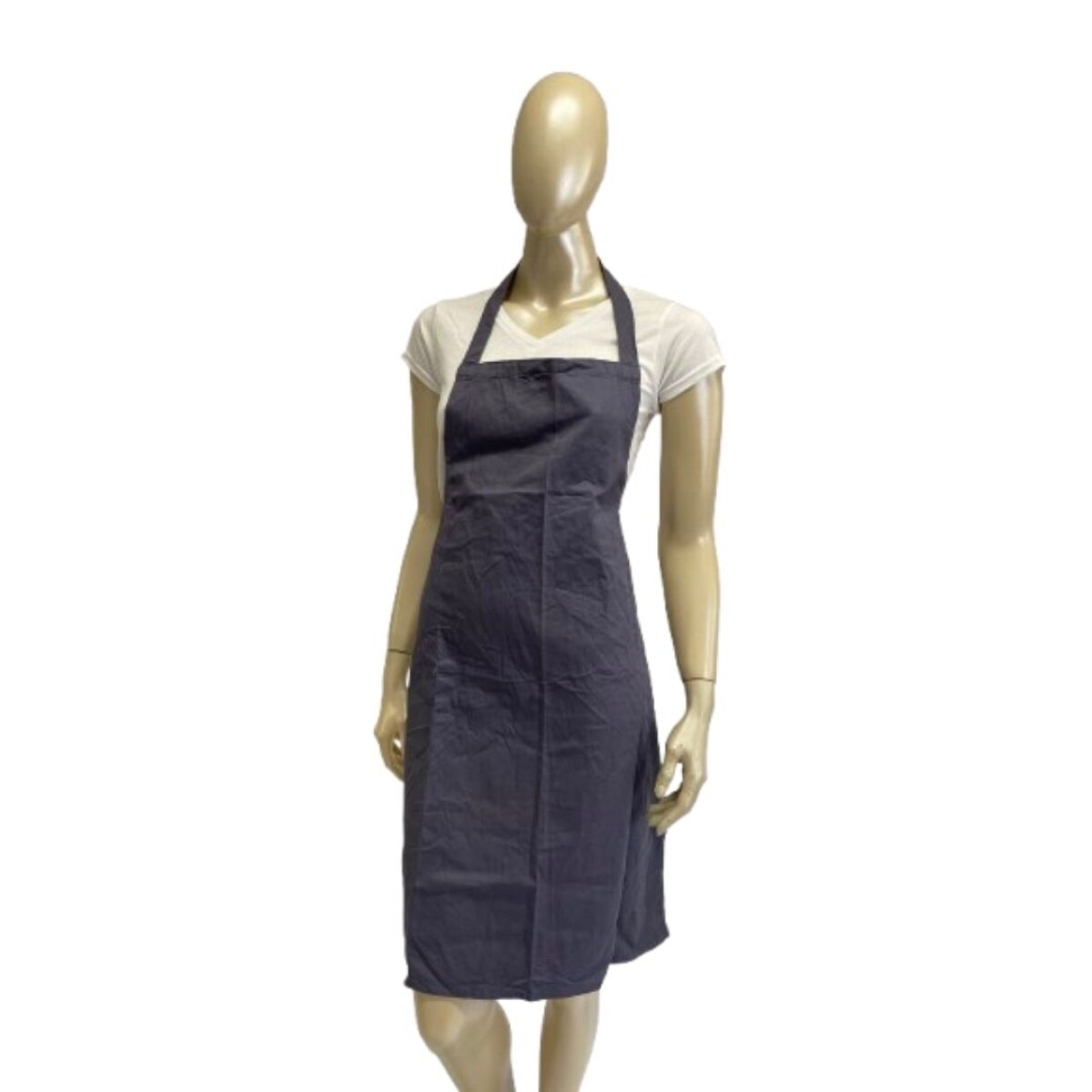 Delantal Básico Con Peto - Gris 