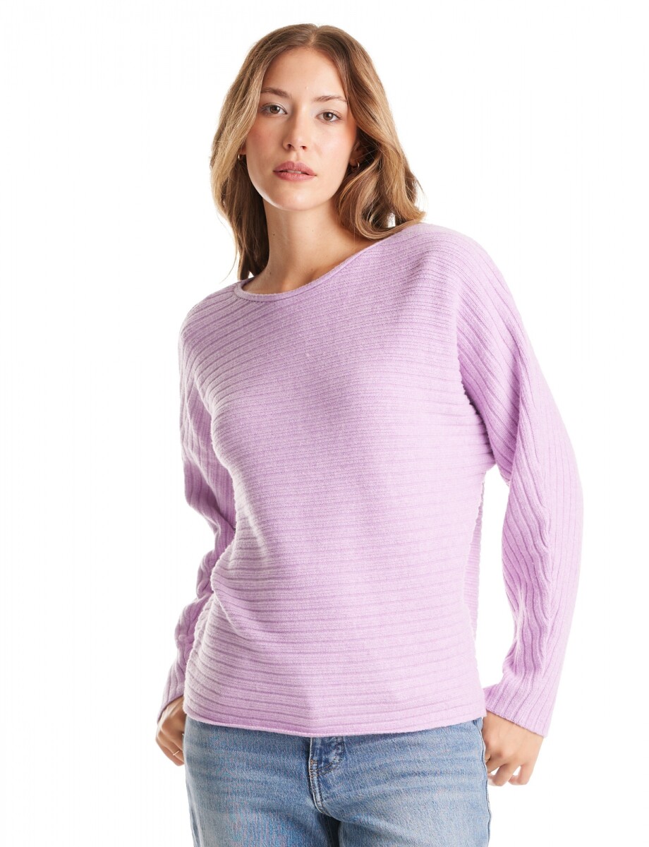 Buzo Ribs Dolman - Lavanda 
