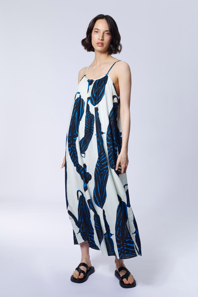 Vestido algodón estampa - Cebras Negro 