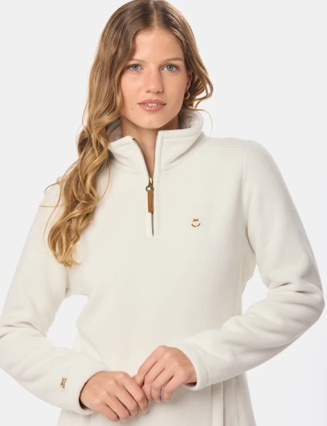 BUZO POLAR MEDIO CIERRE Beige