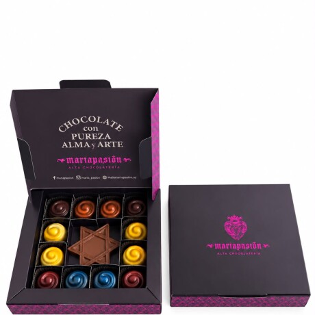 Box 12 Bombones + Estrella David Amargo 58% Box 12 Bombones + Estrella David Amargo 58%