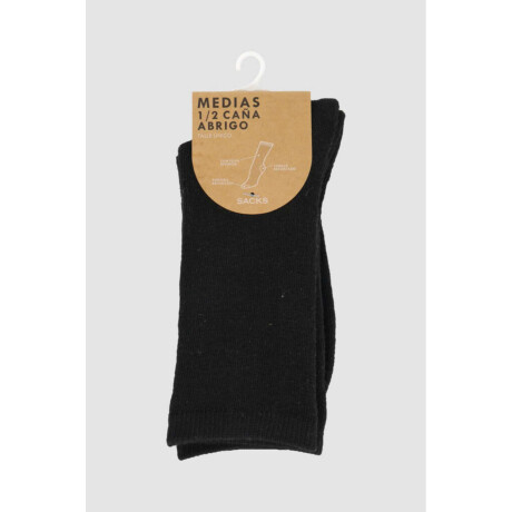 Medias lisas. de abrigo. por tener felpa interior. Negro