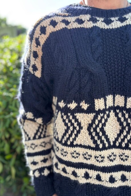 Buzo Islander Men Base Azul Con Crudo