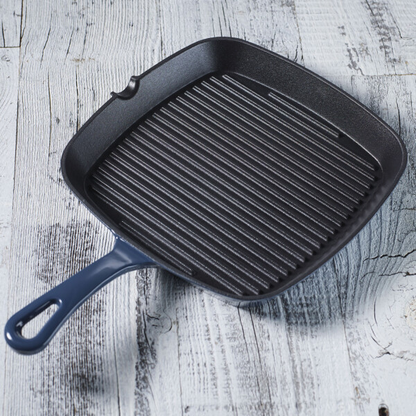 Cuisinart® Sartén de hierro cuadrada de 23,5 cm color azul provenzal N/A