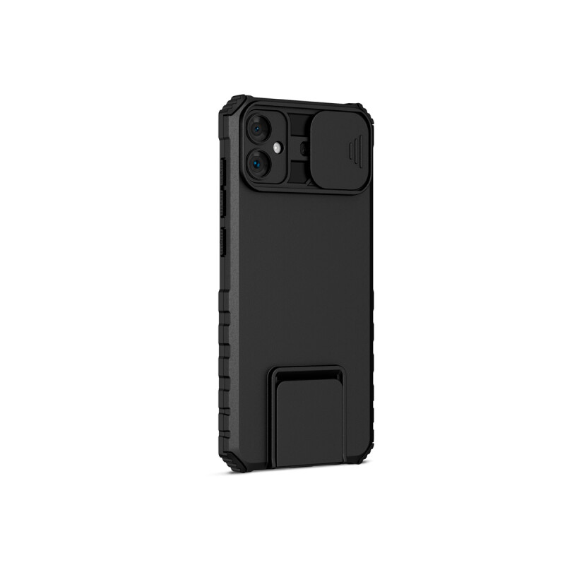 Protector Samsung Galaxy A05 con soporte y cubre cámara color negro Protector Samsung Galaxy A05 Con Soporte Y Cubre Cámara Color Negro