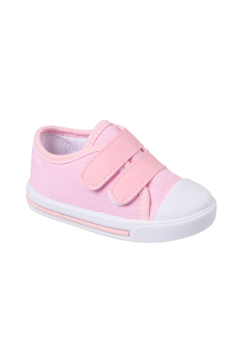 Tenis Con Dos Velcros Rosa