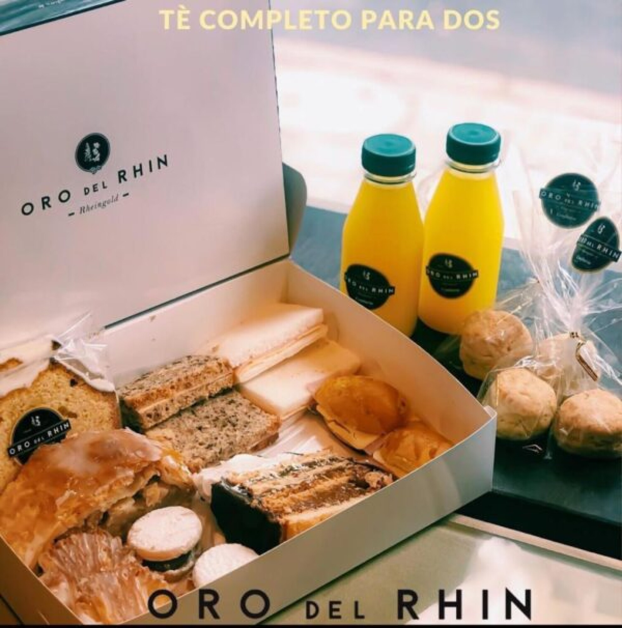 Box Té Completo para Dos — Oro de Rhin