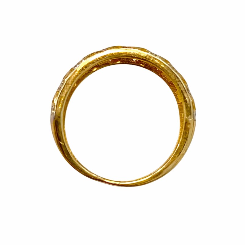 Anillo Calado - Zig Zag - Oro bajo-Con Zirconias-AN8568 sinpiedra