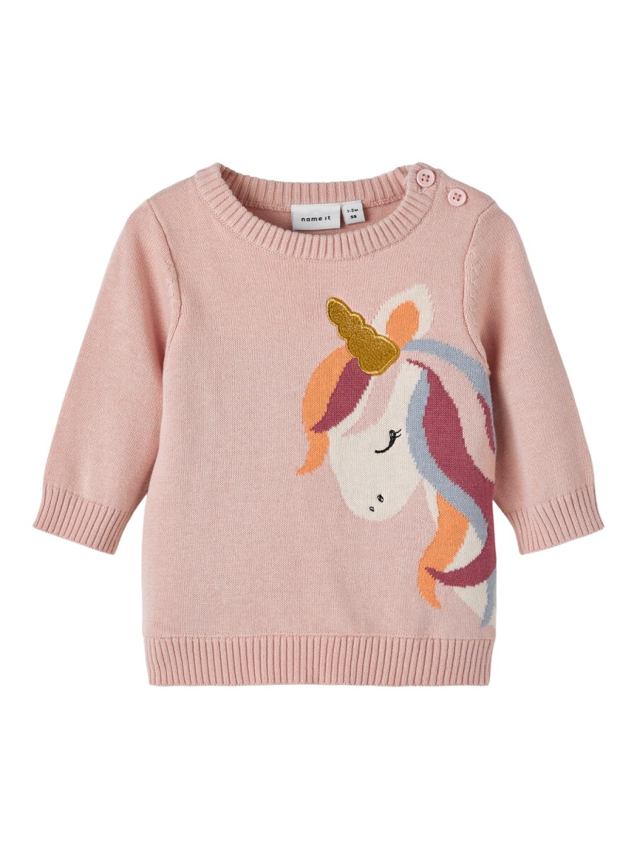 Sweater Tejido Unicornio - Rose Smoke 