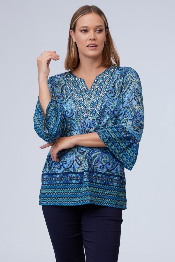 Blusa Bulgaros MULTI/VERDE