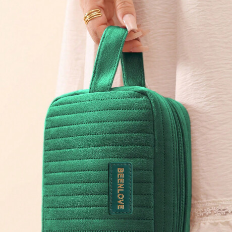 Neceser con asa Velvet BLove Verde