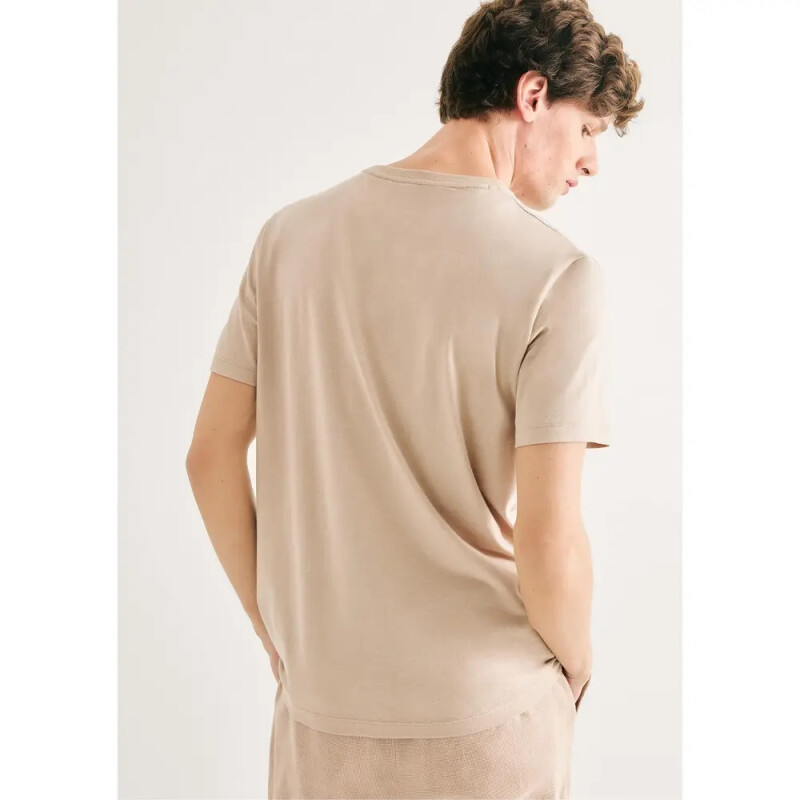 CAMISETA MM MASC MARROM CLARO