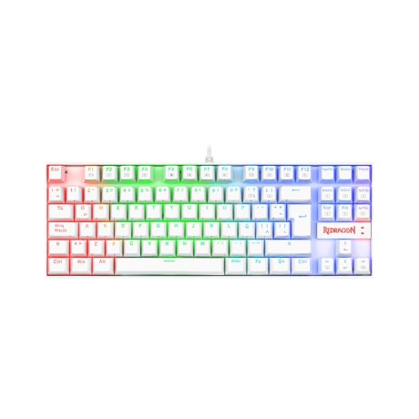 Teclado Gamer Redragon K552 Kumara White RGB Switch Red Teclado Gamer Redragon K552 Kumara White RGB Switch Red